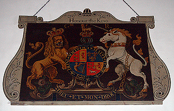 Royal arms over the north door June 2012